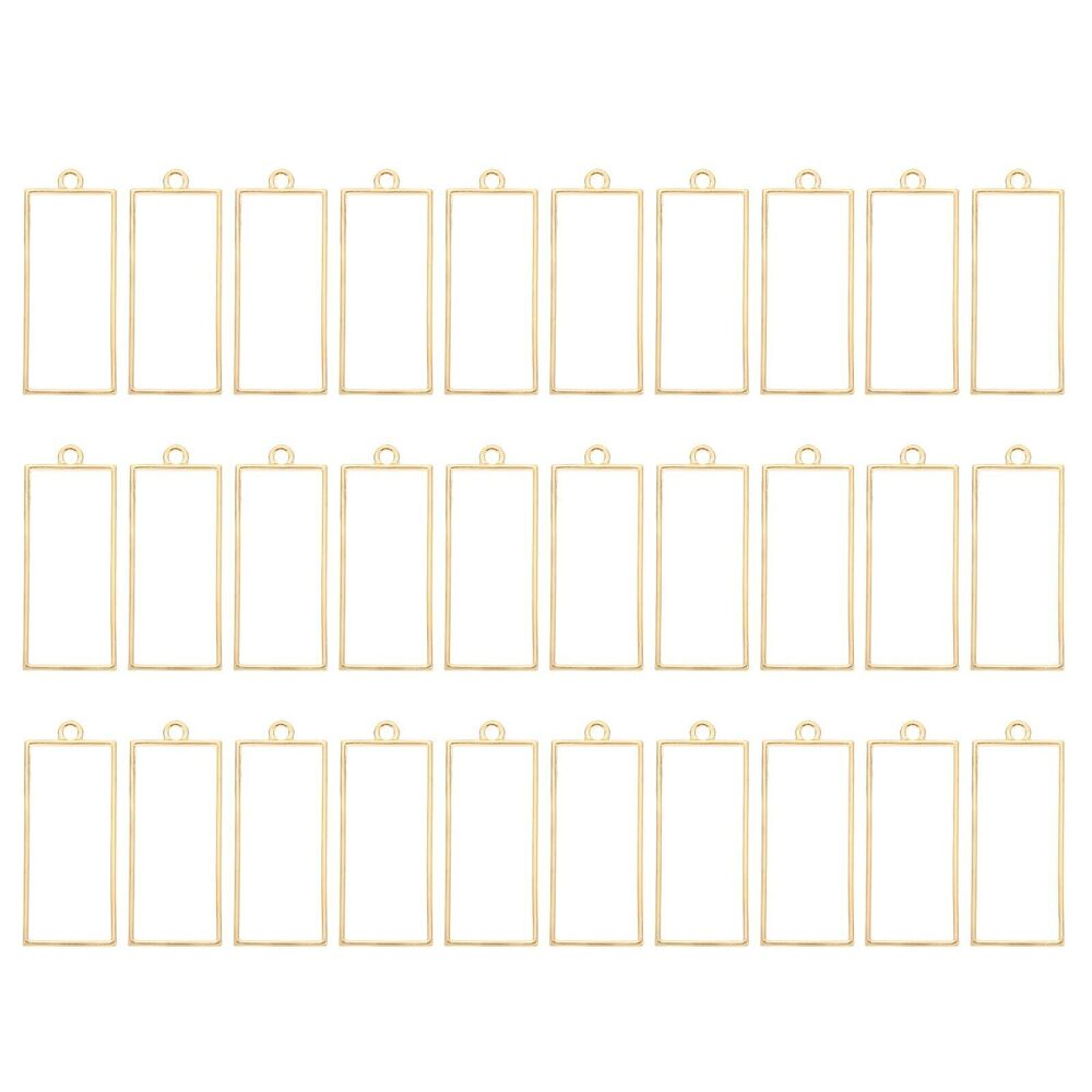 3651 30pcs Open Bezels, Resin Bezels Pendants Mold Open Back Bezels